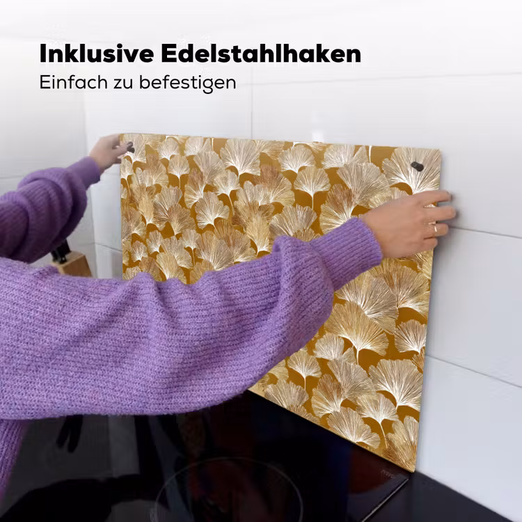 Ginkgo - Bladeren - Goud Inductie beschemer met haakjes klein 777 -ky-ophangen-de