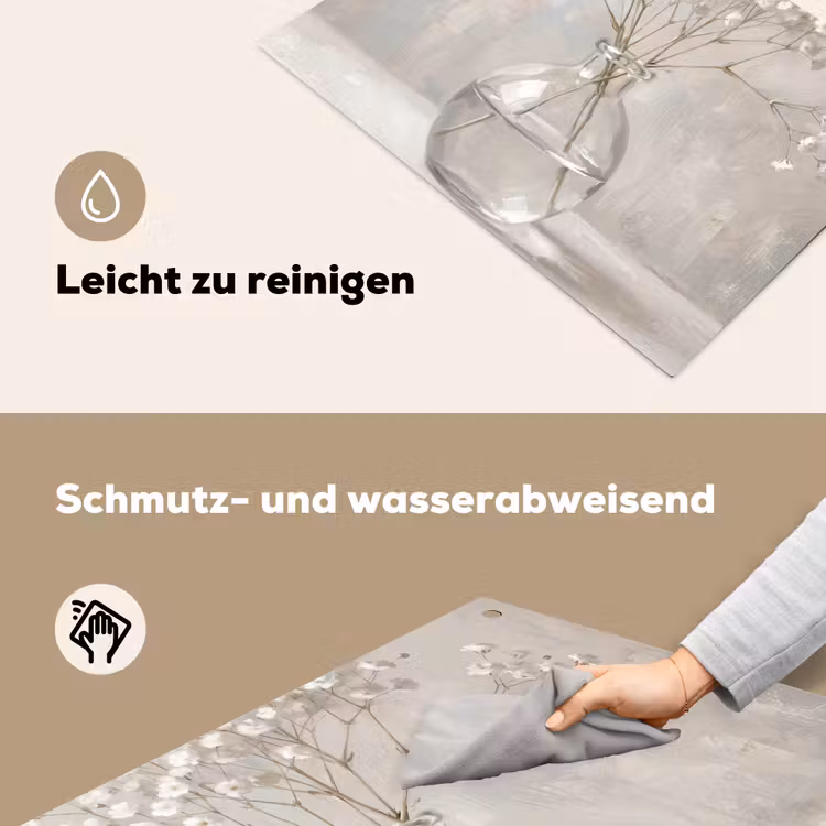 Gipskruid - Vaas - Wit Inductie beschemer met haakjes klein -ky-schoon-de