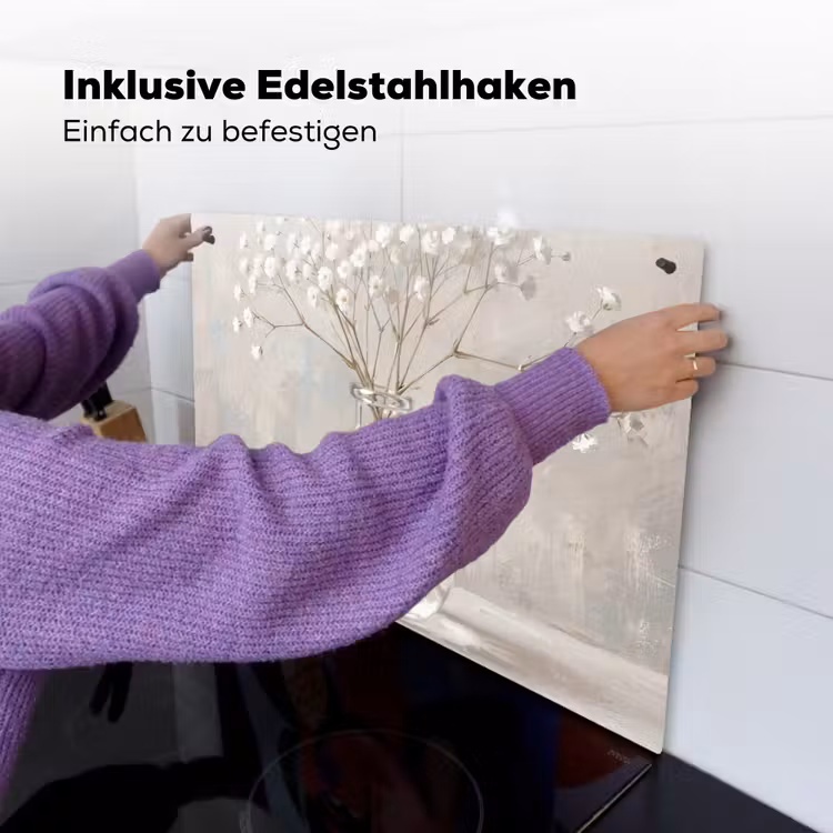 Gipskruid - Vaas - Wit Inductie beschemer met haakjes klein -ky-ophangen-de