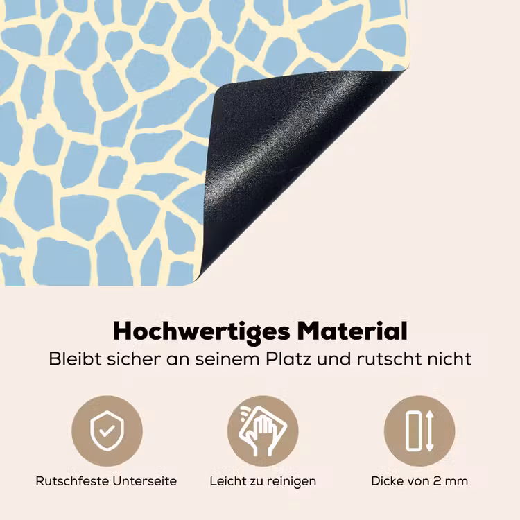 Giraf - Modern - Blauw Inductie beschemer met haakjes klein 777 -ky-onderkant-de