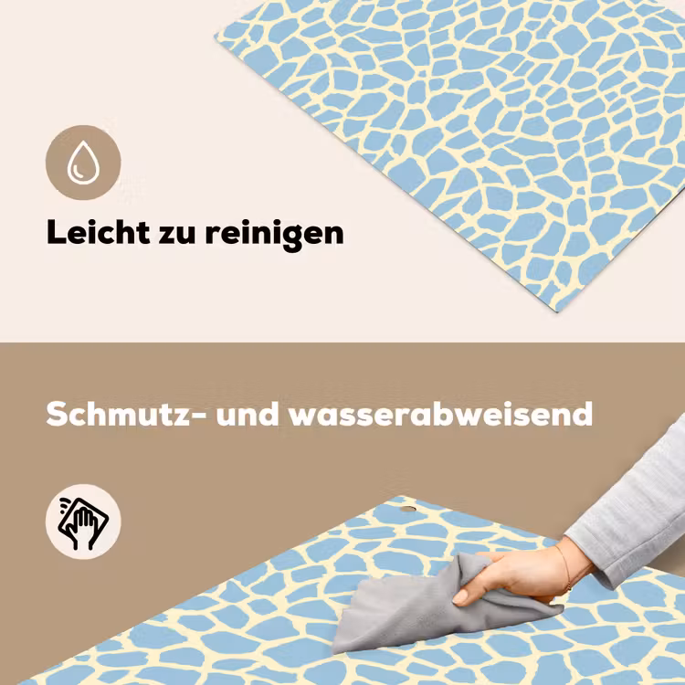 Giraf - Modern - Blauw Inductie beschemer met haakjes klein 777 -ky-schoon-de