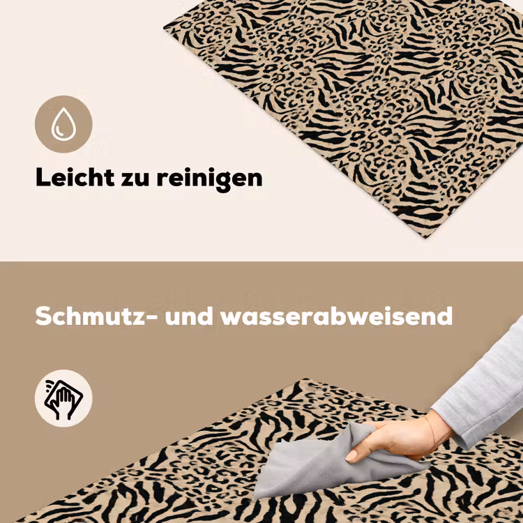 Giraf - Zebra - Motief - Bruin Inductie beschemer met haakjes klein 777 -ky-schoon-de