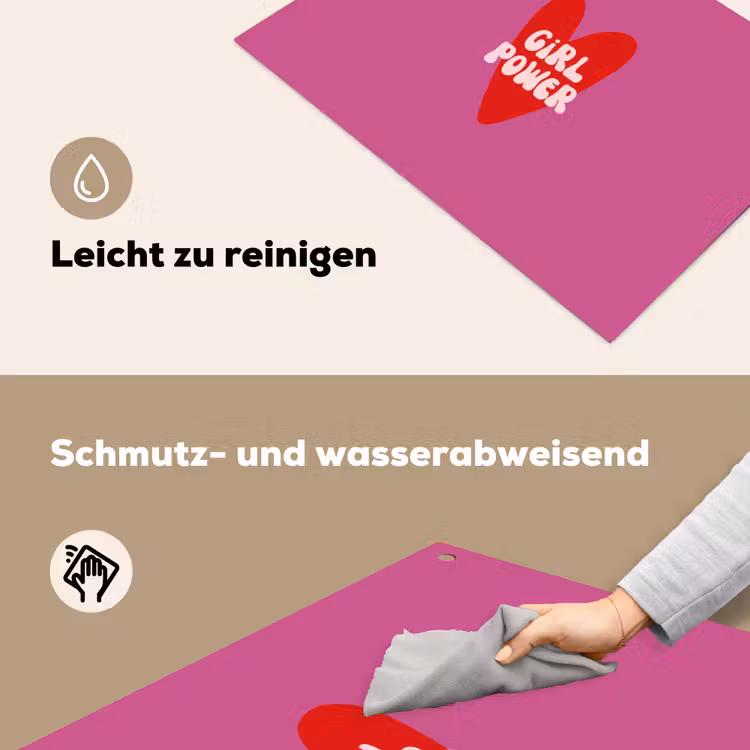 Girl power - Hart - Roze - Rood Inductie beschemer met haakjes klein -ky-schoon-de