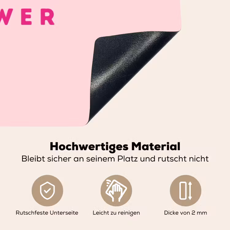 Girl power - Roze - Hartje Inductie beschemer met haakjes klein -ky-onderkant-de