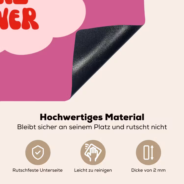 Girl power - Wolk - Roze Inductie beschemer met haakjes klein -ky-onderkant-de