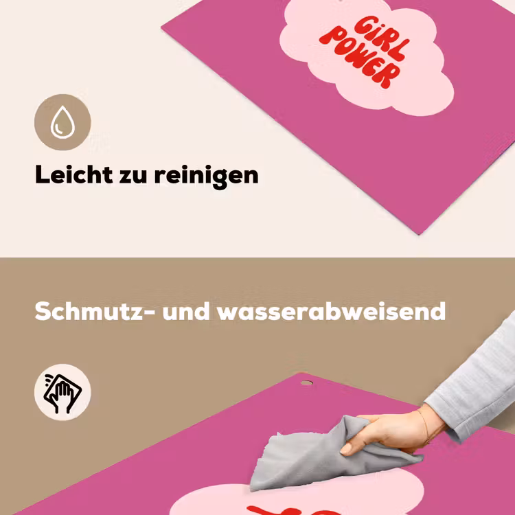 Girl power - Wolk - Roze Inductie beschemer met haakjes klein -ky-schoon-de