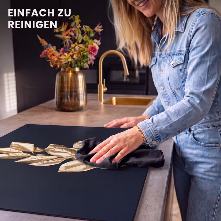 2-in-1 Herdabdeckplatte & Spritzschutz - Glanz der Natur - Glanzen van de Natuur Inductie beschemer met haakjes middel