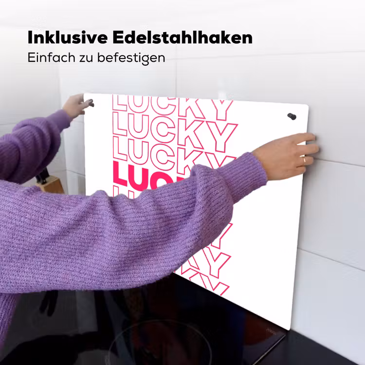 Lucky - Roze - Patroon Inductie beschemer met haakjes klein -ky-ophangen-de