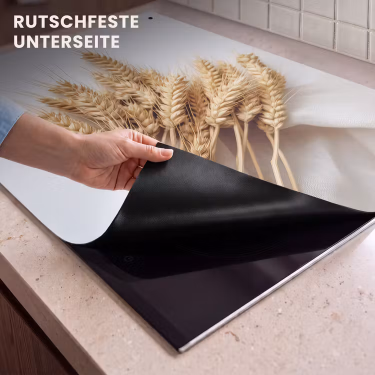 2-in-1 Herdabdeckplatte & Spritzschutz - Gold ernten - Oogstgoud Inductie beschemer met haakjes klein