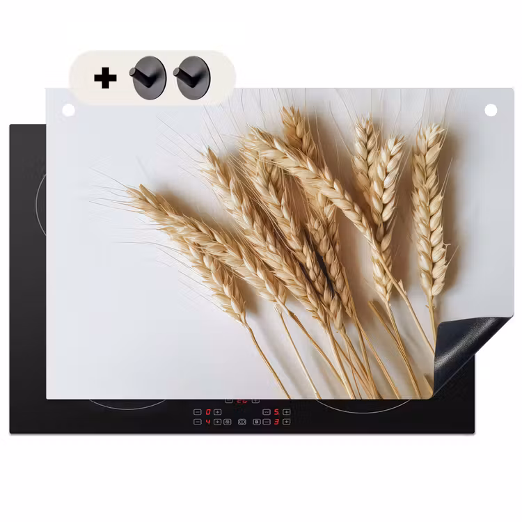 2-in-1 Herdabdeckplatte & Spritzschutz - Goldene Ernte - Gouden Oogst Inductie beschemer met haakjes klein