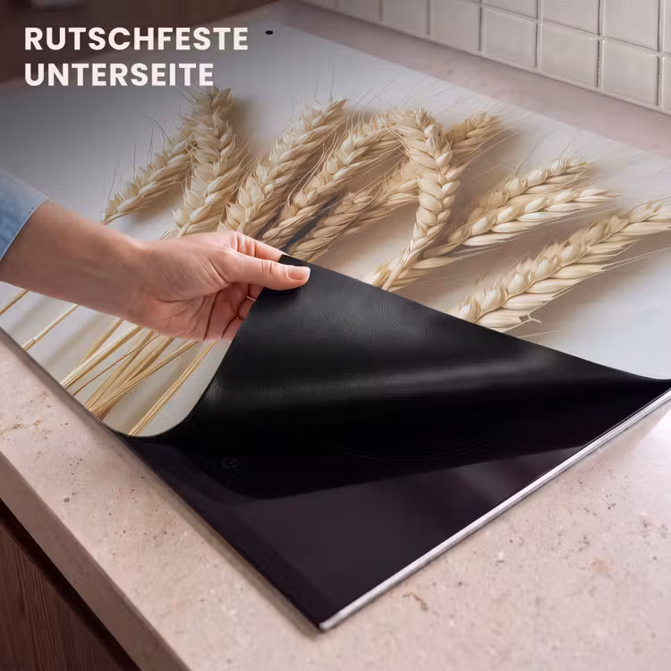 2-in-1 Herdabdeckplatte & Spritzschutz - Goldene Ernte - Gouden Oogst Inductie beschemer met haakjes klein