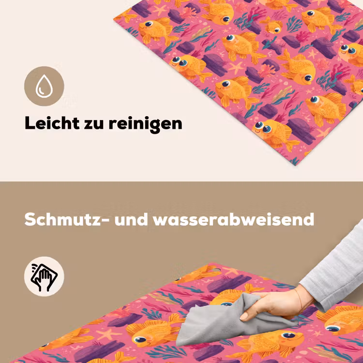 Goudvissen - Koraal - Kleurrijk Inductie beschemer met haakjes klein 777 -ky-schoon-de