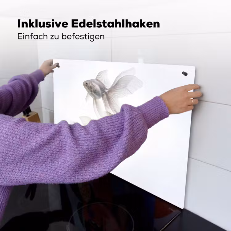 Goudvissen - Modern - Wit Inductie beschemer met haakjes klein -ky-ophangen-de
