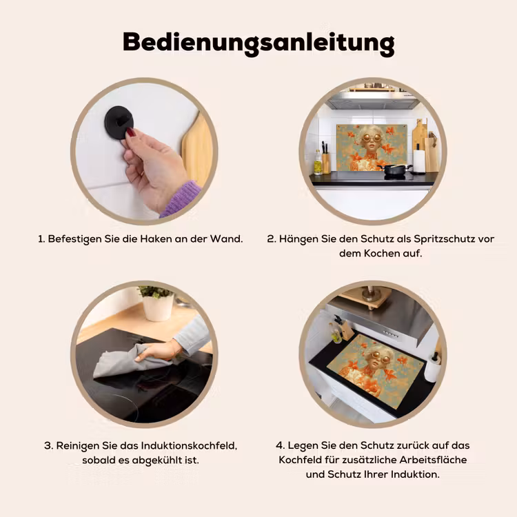 Goudvissen - Oranje - Vrouw - Blond Inductie beschemer met haakjes klein -ky-gebruik-de