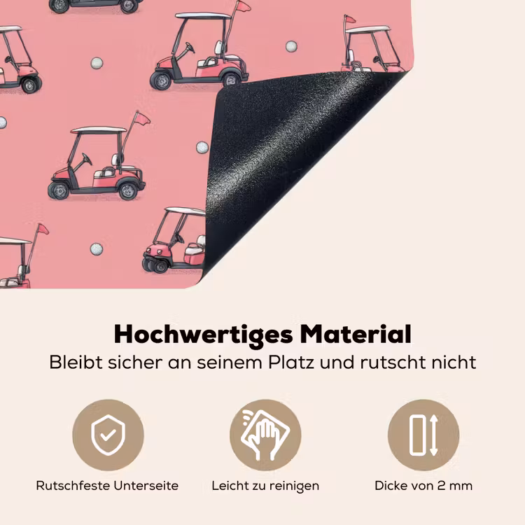 Golfkar - Retro - Roze Inductie beschemer met haakjes klein 777 -ky-onderkant-de