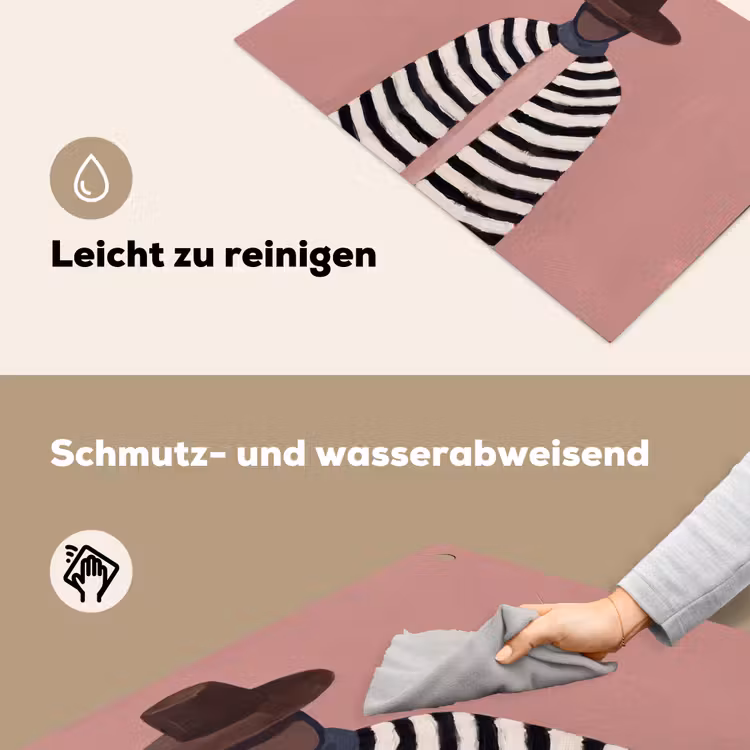 Grafisch - Vrouw - Roze Inductie beschemer met haakjes klein -ky-schoon-de