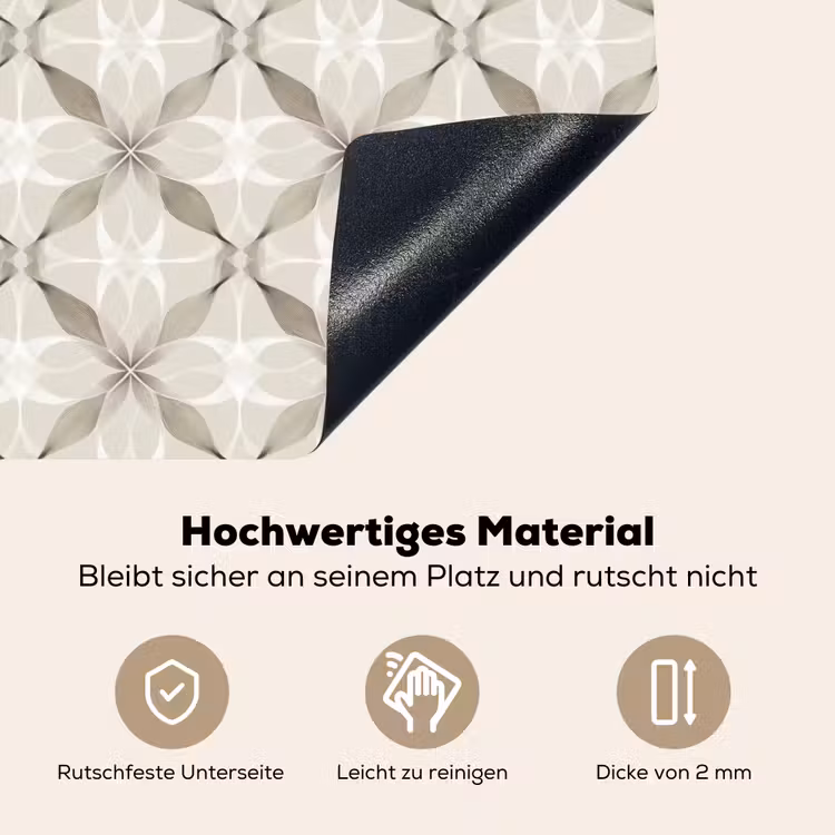 Grafisch - Patroon - Grijs Inductie beschemer met haakjes klein 777 -ky-onderkant-de
