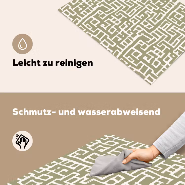 Grafisch - Patroon - Groen Inductie beschemer met haakjes klein 777 -ky-schoon-de