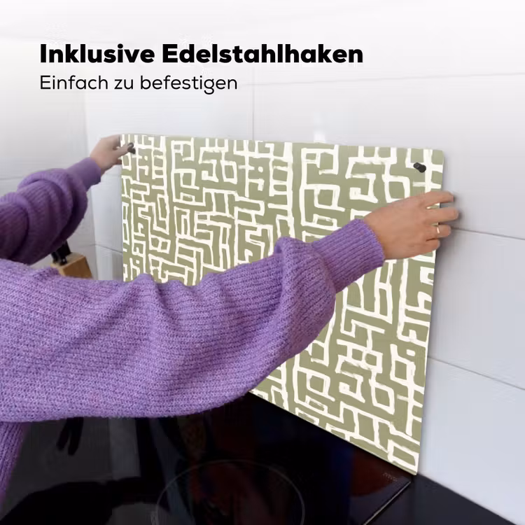 Grafisch - Patroon - Groen Inductie beschemer met haakjes klein 777 -ky-ophangen-de