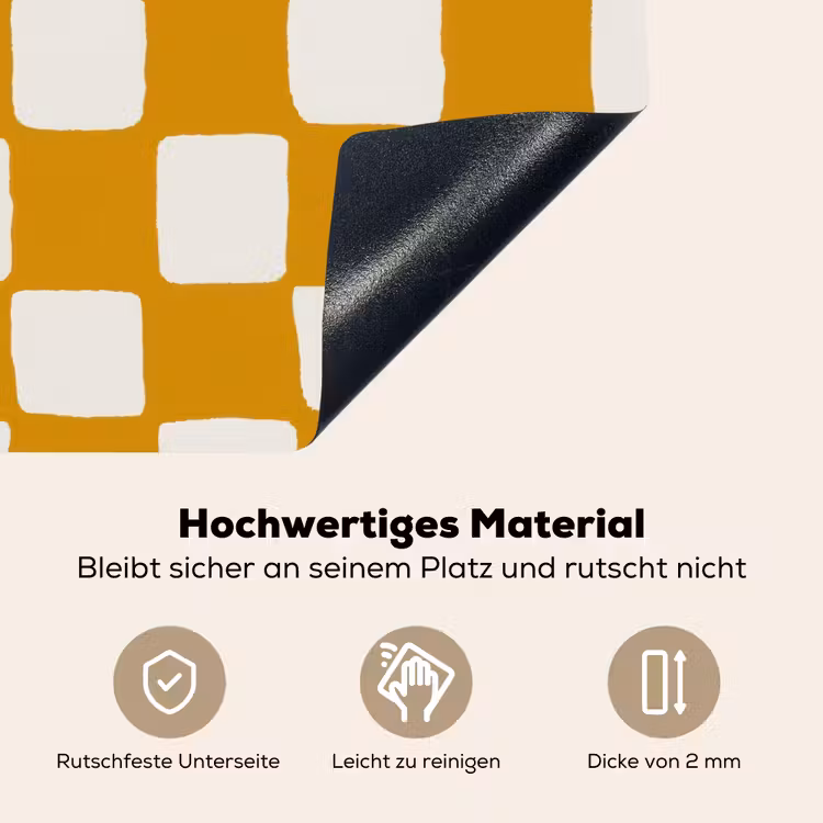 Grafisch - Patroon - Oker Inductie beschemer met haakjes klein 777 -ky-onderkant-de