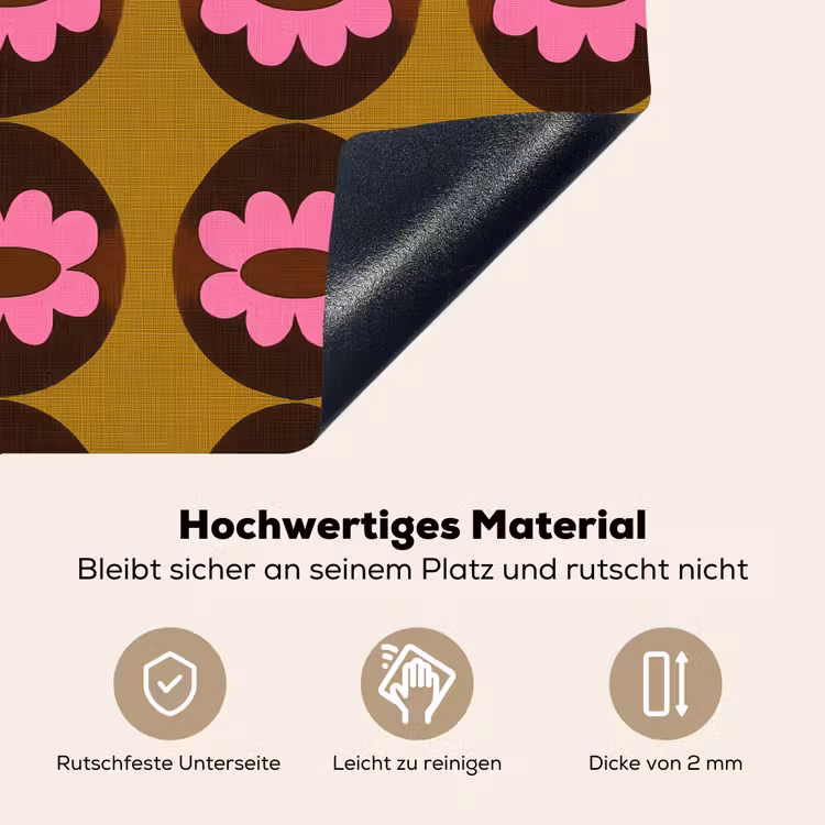 Grafisch - Patroon - Kleurrijk Inductie beschemer met haakjes klein 777 -ky-onderkant-de