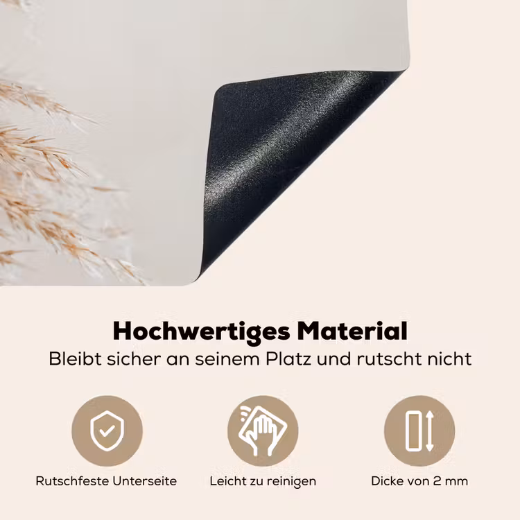 2-in-1 Herdabdeckplatte & Spritzschutz - Gras - Pflanzen - Natur - Pampasgras - Gras - Planten - Natuur - Pampasgras Inductie beschemer met haakjes klein