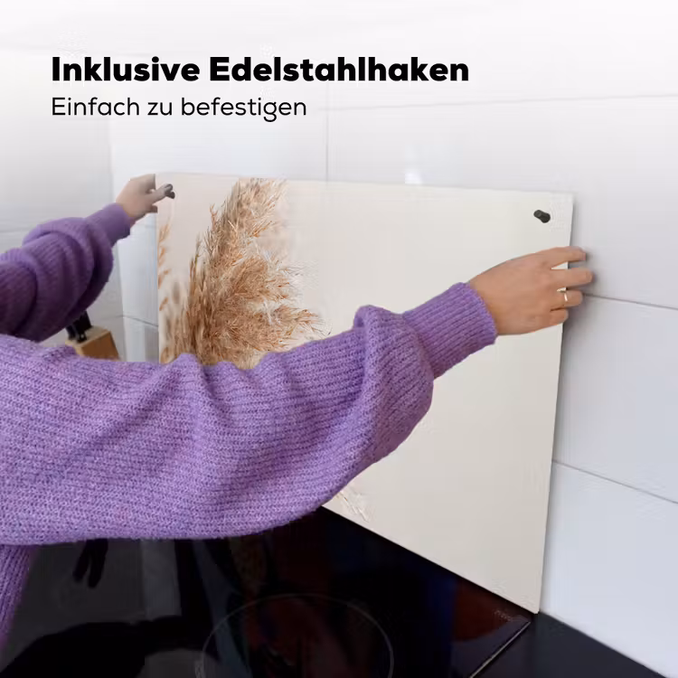 2-in-1 Herdabdeckplatte & Spritzschutz - Gras - Pflanzen - Natur - Pampasgras - Gras - Planten - Natuur - Pampasgras Inductie beschemer met haakjes klein