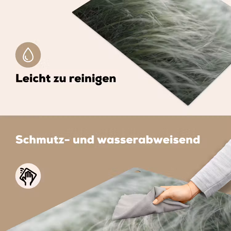 Gras - Wazig - Natuur - Groen - Zacht Inductie beschemer met haakjes klein -ky-schoon-de