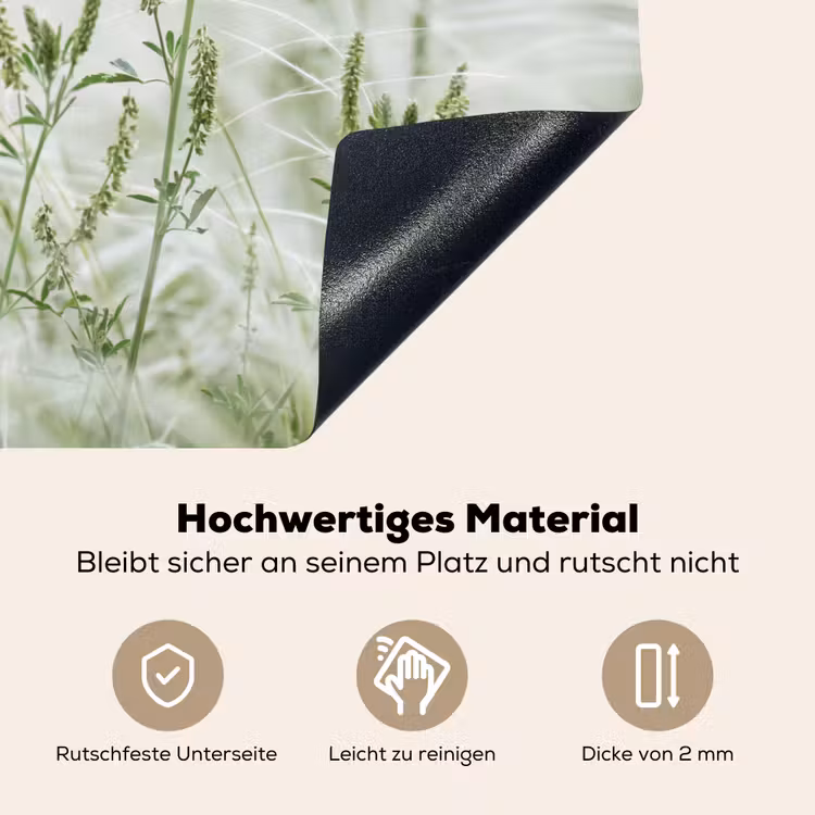 Grassen - Minimalistisch - Groen Inductie beschemer met haakjes klein -ky-onderkant-de
