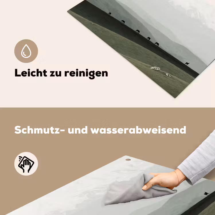 Grijs - Berg - Paarden Inductie beschemer met haakjes klein -ky-schoon-de