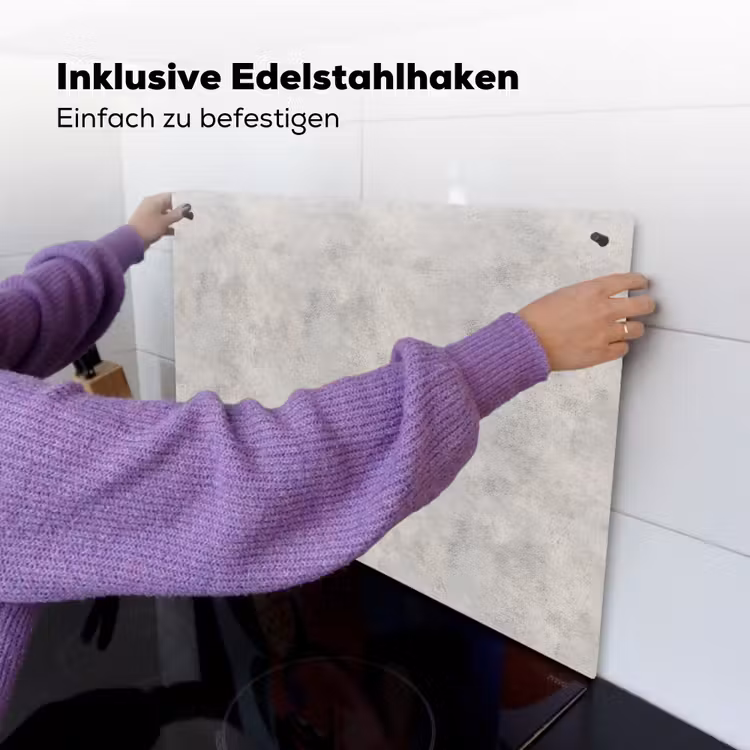 Grijs - Beton - Industrieel Inductie beschemer met haakjes klein 777 -ky-ophangen-de