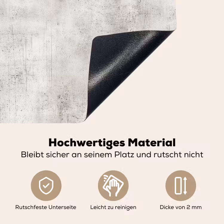 Grijs - Beton - Verweerd Inductie beschemer met haakjes klein 777 -ky-onderkant-de