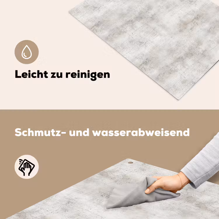Grijs - Beton - Verweerd Inductie beschemer met haakjes klein 777 -ky-schoon-de
