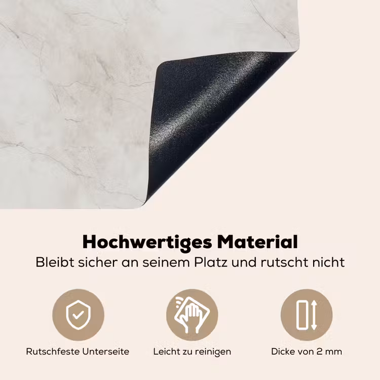 Grijs - Marmer - Aders Inductie beschemer met haakjes klein 777 -ky-onderkant-de