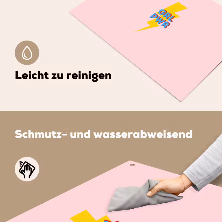 Grl pwr - Bliksem - Roze Inductie beschemer met haakjes klein -ky-schoon-de