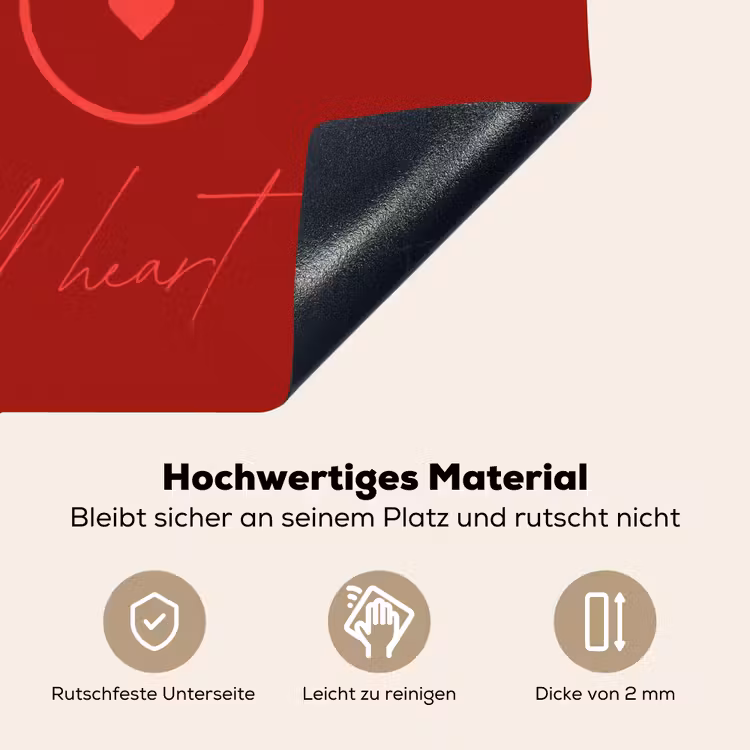 Big titties small heart - Rood - Hart Inductie beschemer met haakjes klein -ky-onderkant-de