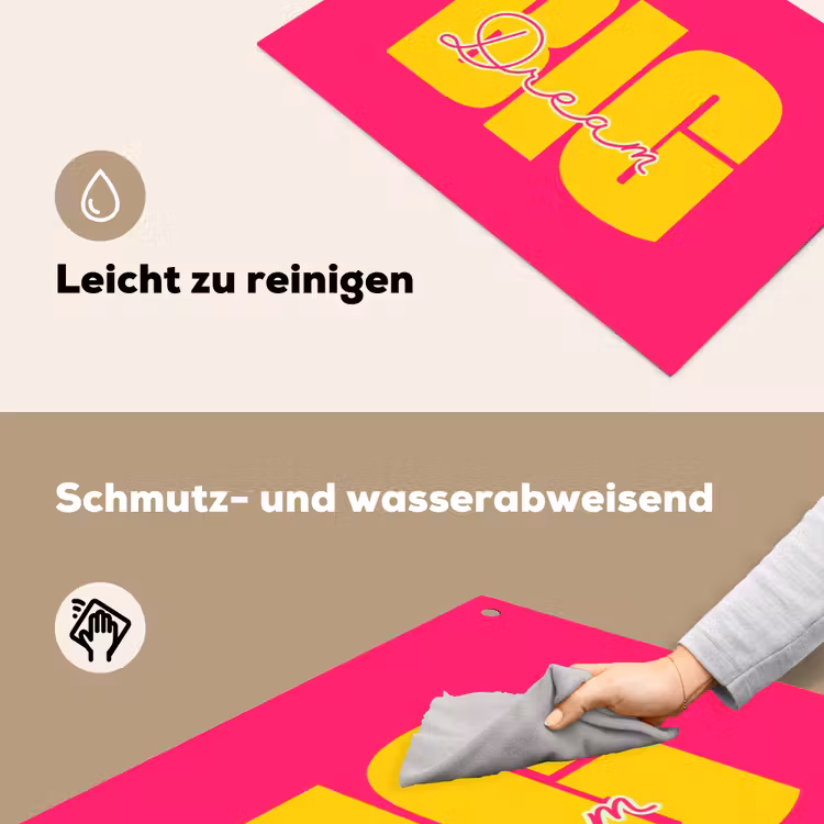 Dream big - Roze - Geel - Minimalistisch Inductie beschemer met haakjes klein -ky-schoon-de