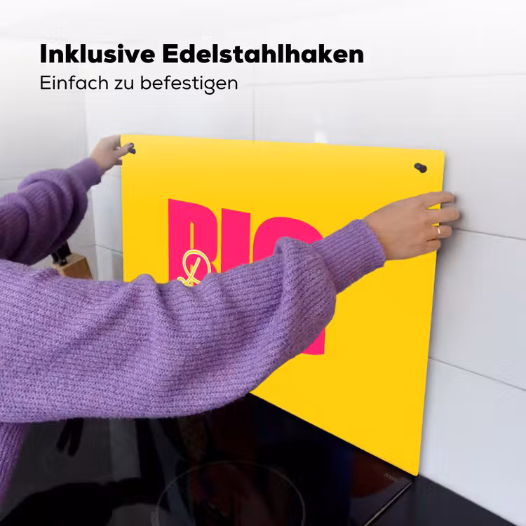 Dream big - Geel - Roze Inductie beschemer met haakjes klein -ky-ophangen-de