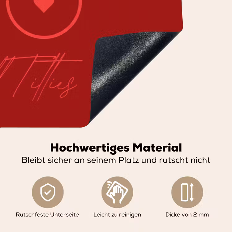 big heart small titties - Hart - Rood Inductie beschemer met haakjes klein -ky-onderkant-de