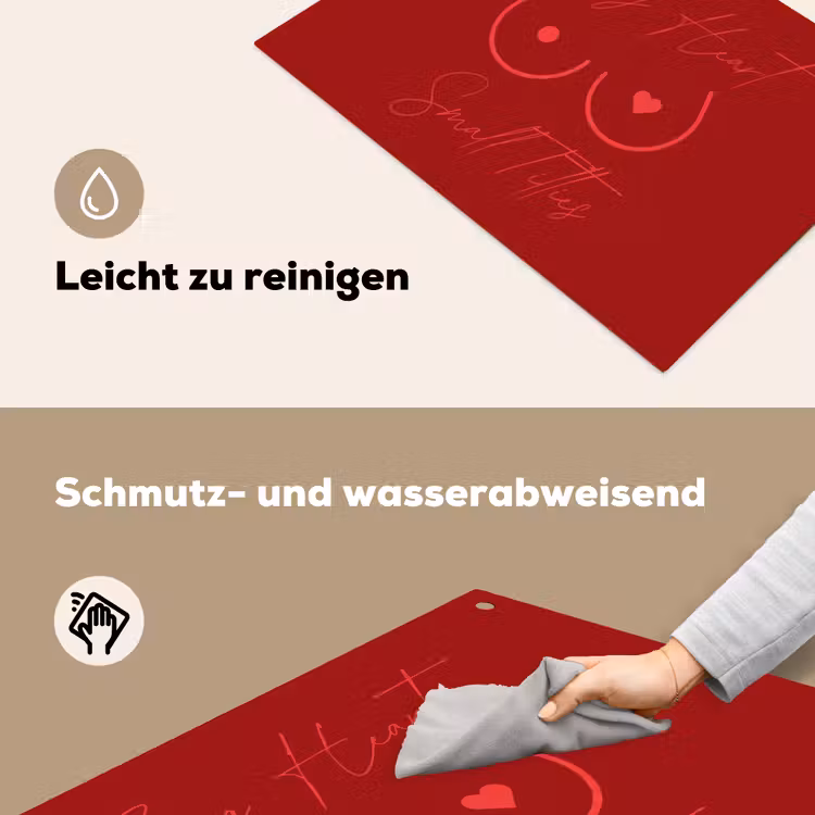 big heart small titties - Hart - Rood Inductie beschemer met haakjes klein -ky-schoon-de