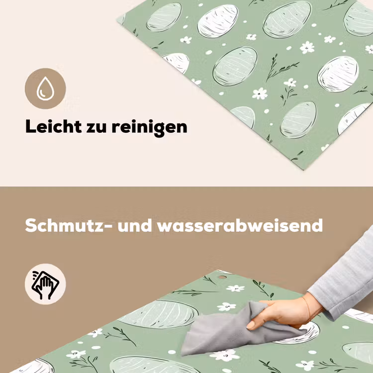 Groen - Eieren - Patroon Inductie beschemer met haakjes klein -ky-schoon-de