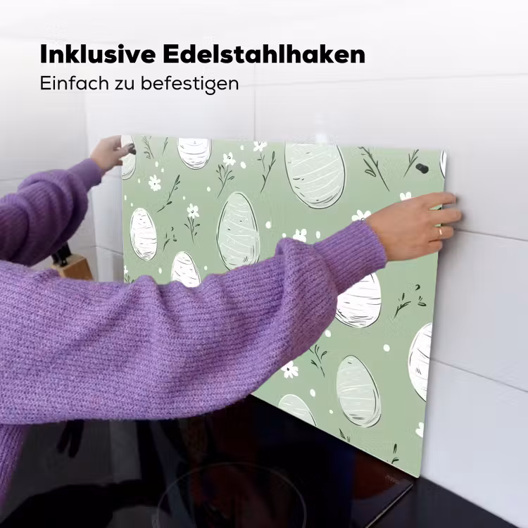 Groen - Eieren - Patroon Inductie beschemer met haakjes klein -ky-ophangen-de