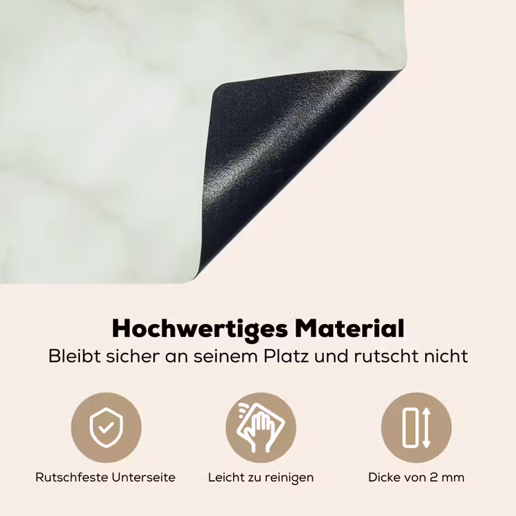 Groen - Marmer - Aders Inductie beschemer met haakjes klein 777 -ky-onderkant-de