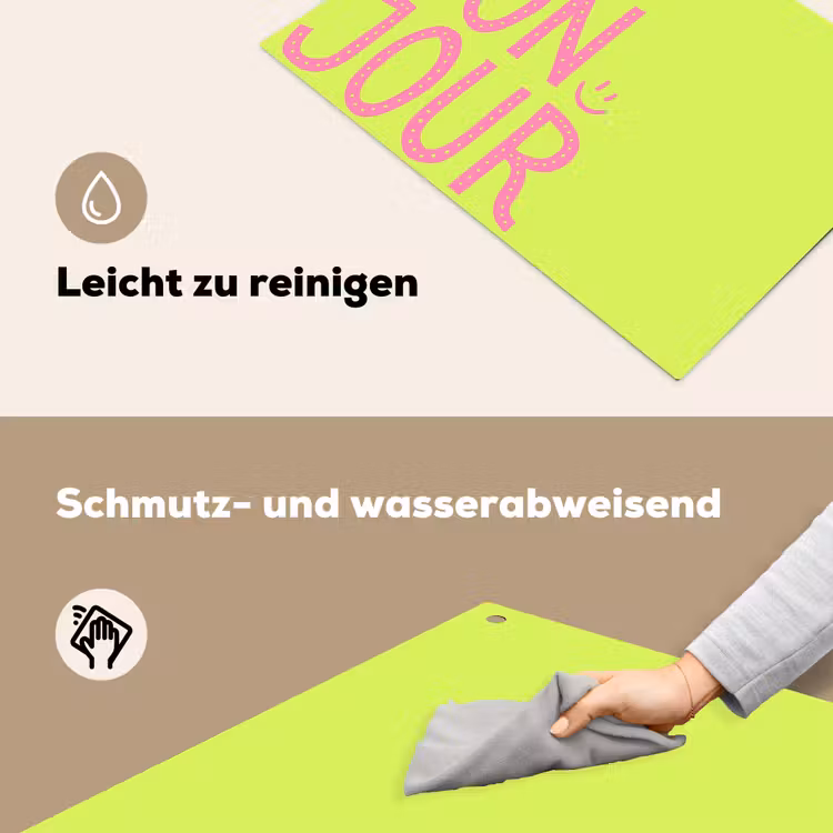 Groen - Smiley - Bonjour - Roze Inductie beschemer met haakjes klein -ky-schoon-de