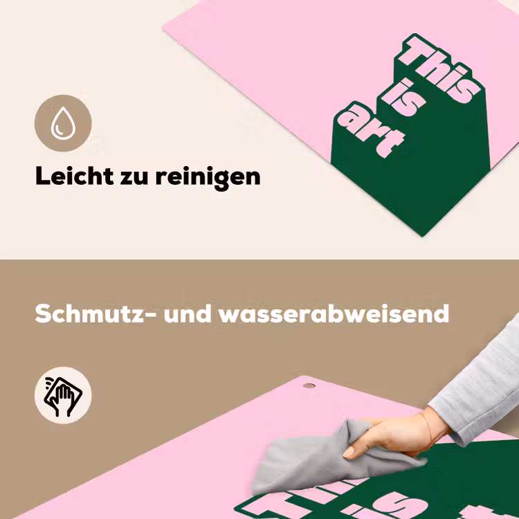 Groen - Teskt - This is art - Roze Inductie beschemer met haakjes klein -ky-schoon-de