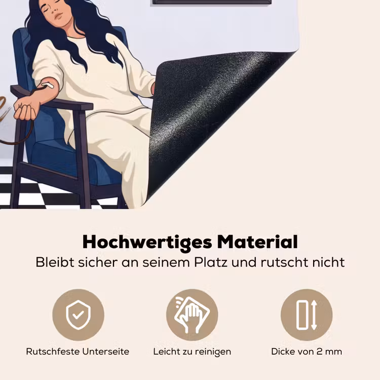 Half human, Half Coffee - Infuus - Koffie Inductie beschemer met haakjes klein -ky-onderkant-de