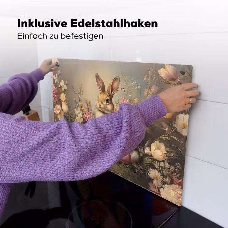 Haas - Stilleven - Bloemen Inductie beschemer met haakjes klein -ky-ophangen-de