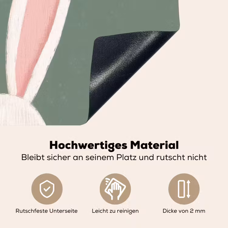 Hazen - Oren - Roze Inductie beschemer met haakjes klein -ky-onderkant-de