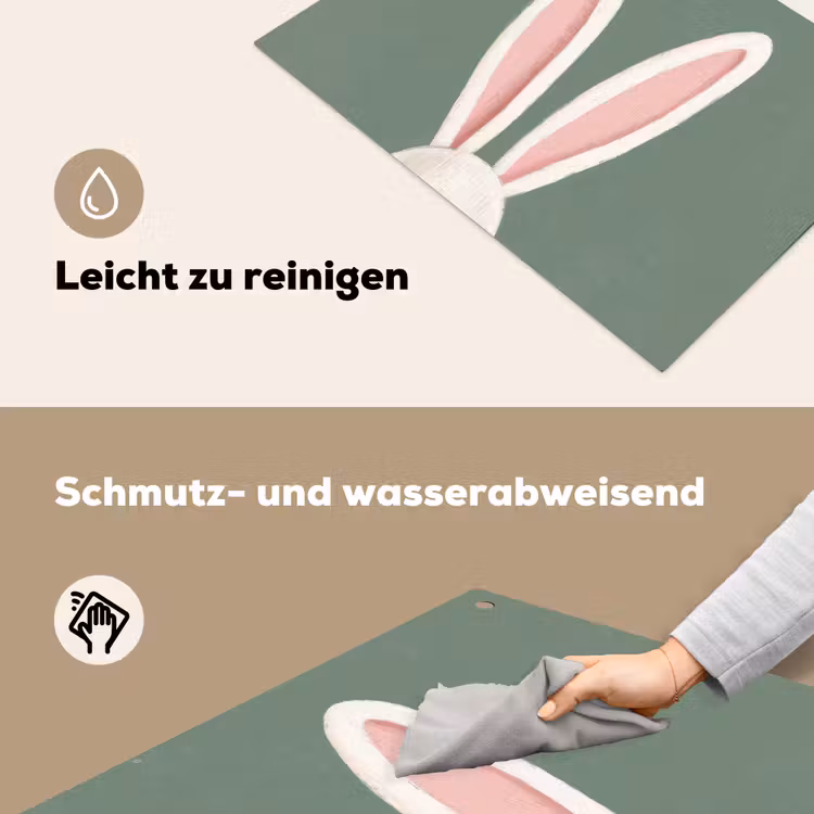 Hazen - Oren - Roze Inductie beschemer met haakjes klein -ky-schoon-de
