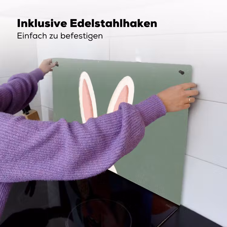 Hazen - Oren - Roze Inductie beschemer met haakjes klein -ky-ophangen-de